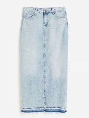 H&M Light Blue Denim Maxi Skirt